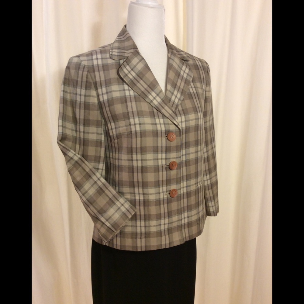 TALBOTS Classic Plaid Jacket, Career or Casual